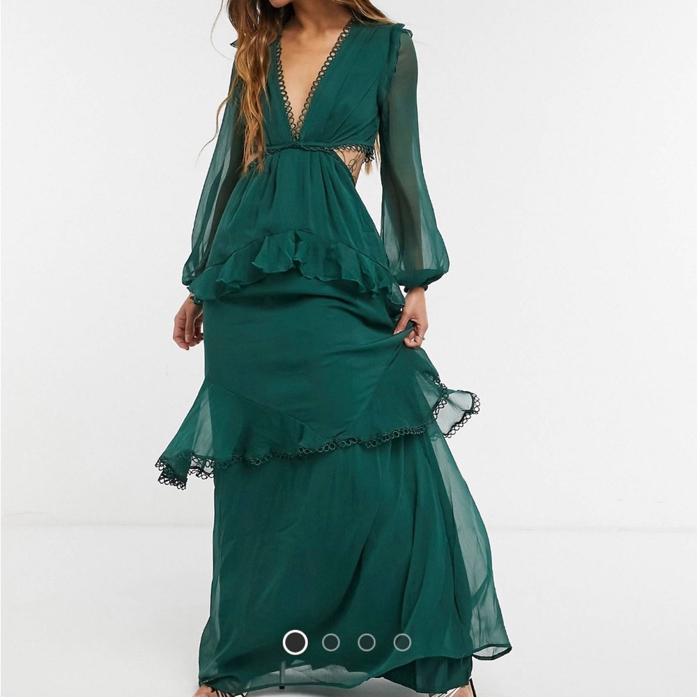 ASOS maxi dress. Forest green.